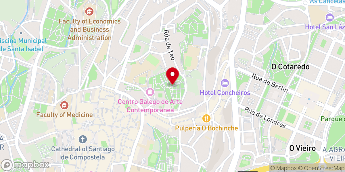 Map showing location of Parque de Bonaval