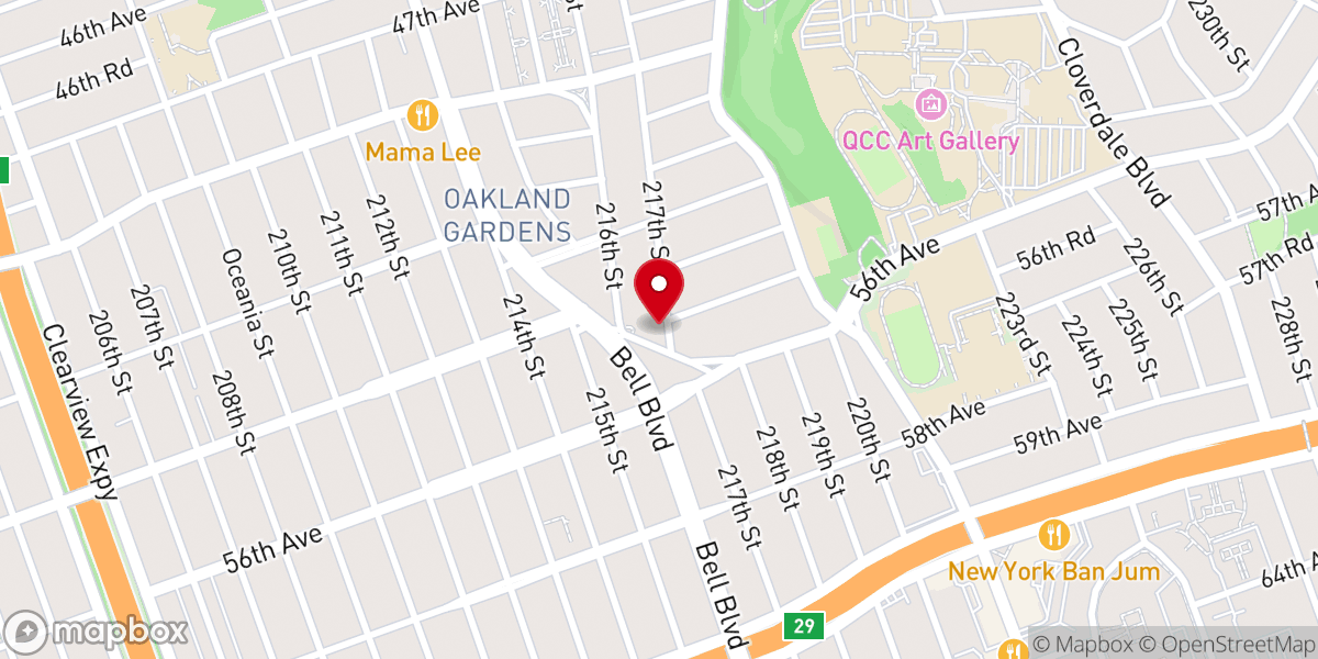 Map showing location of East West Church of New York