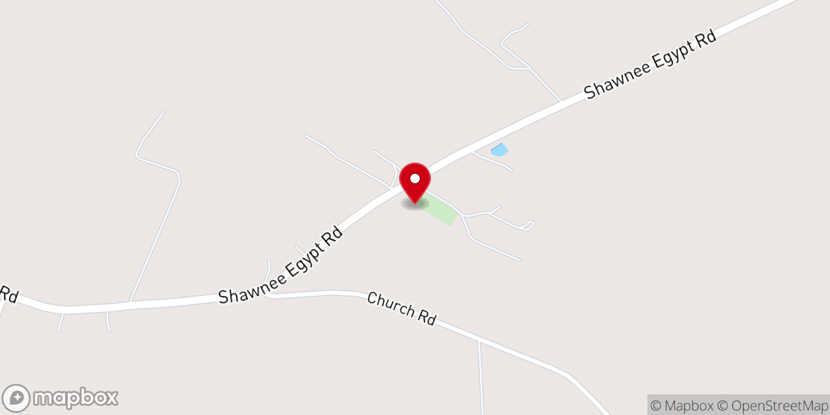 Map showing location of Turkey Branch Baptist Church