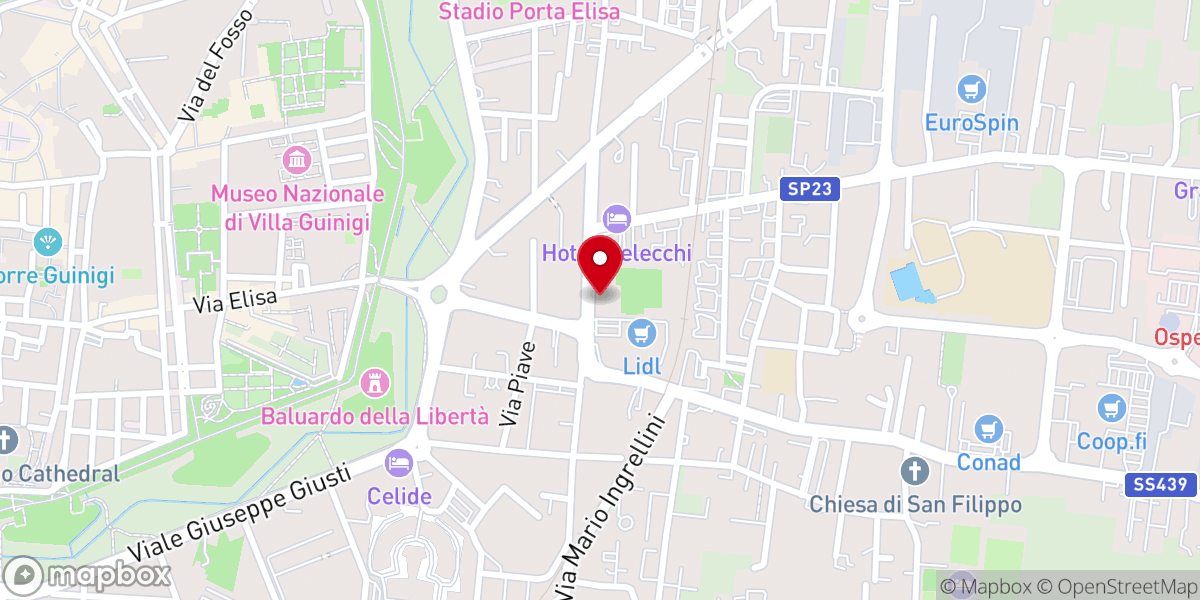 Map showing location of Santuario di Santa Gemma