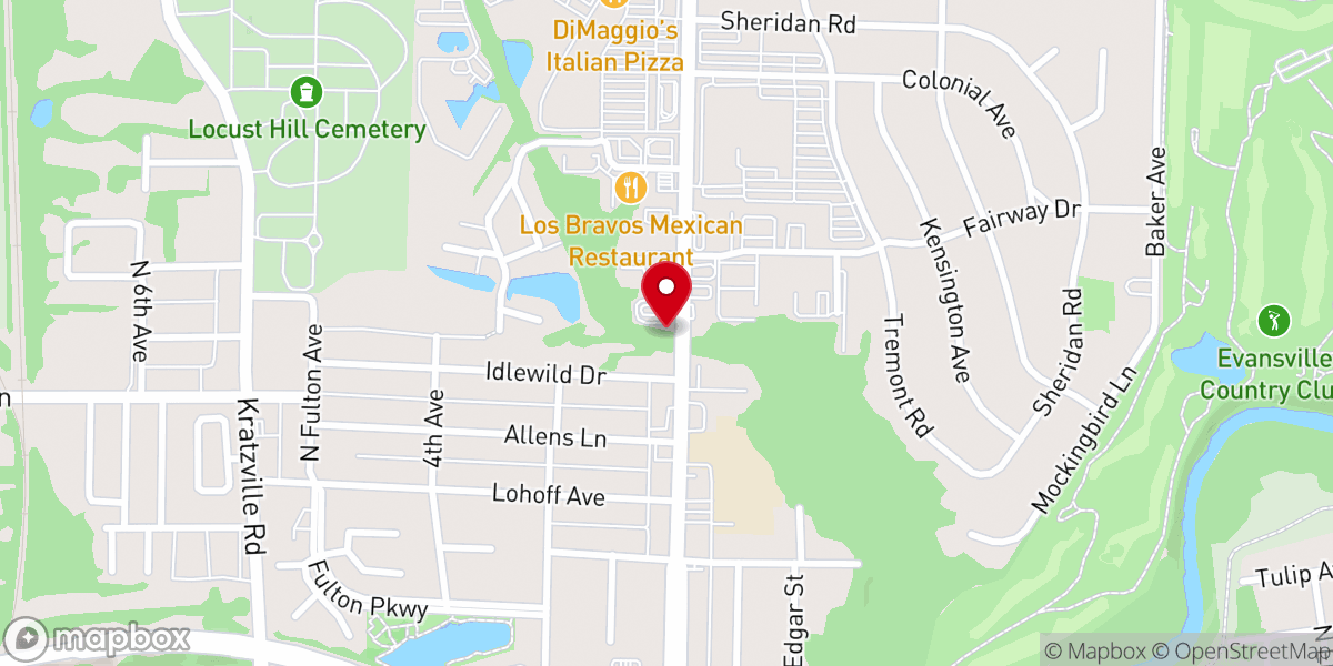Map showing location of St Matthews United Church of Christ