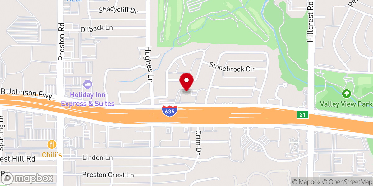 Map showing location of King of Glory Lutheran Church