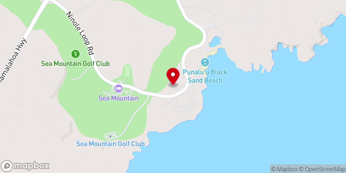 Map showing location of Hokuloa Church