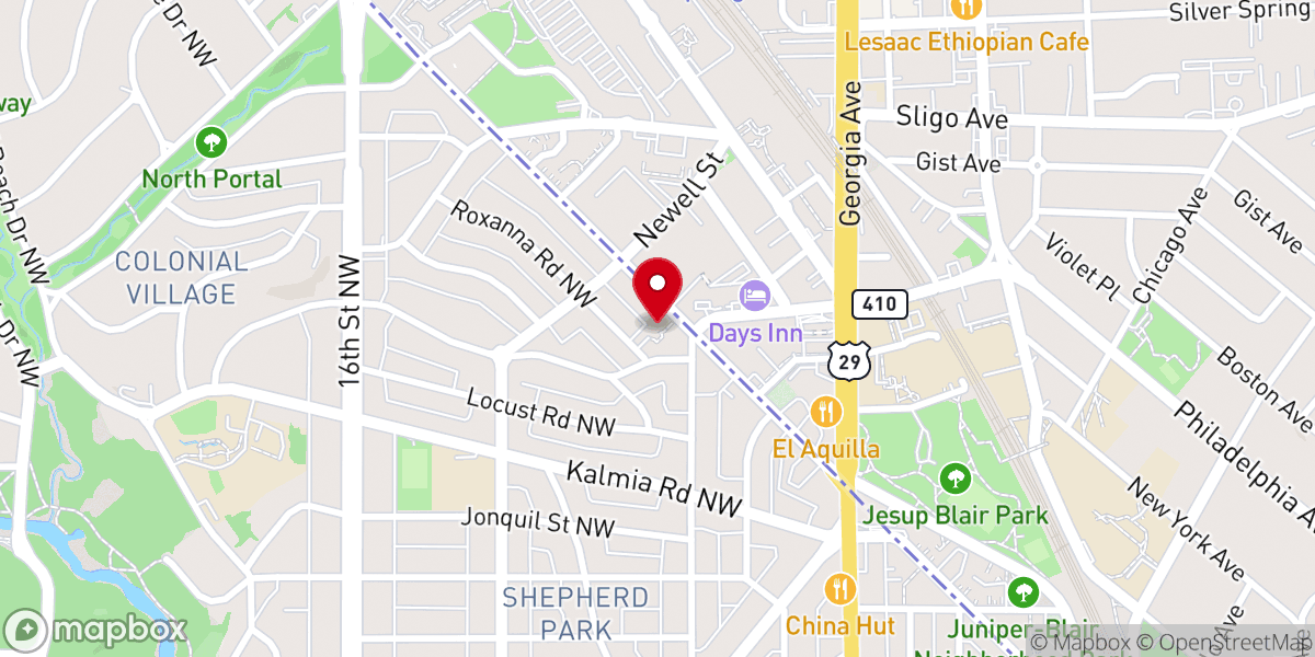 Map showing location of Saint Marys Baptist Church