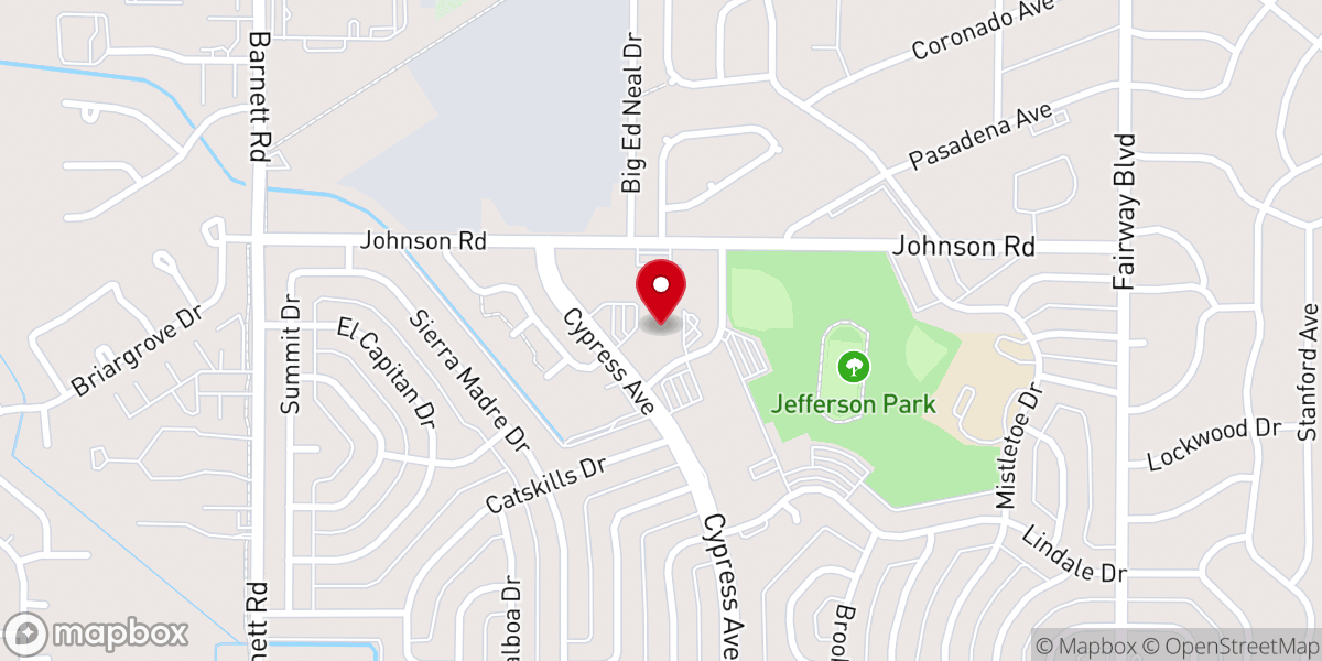 Map showing location of Our Redeemer Lutheran Church