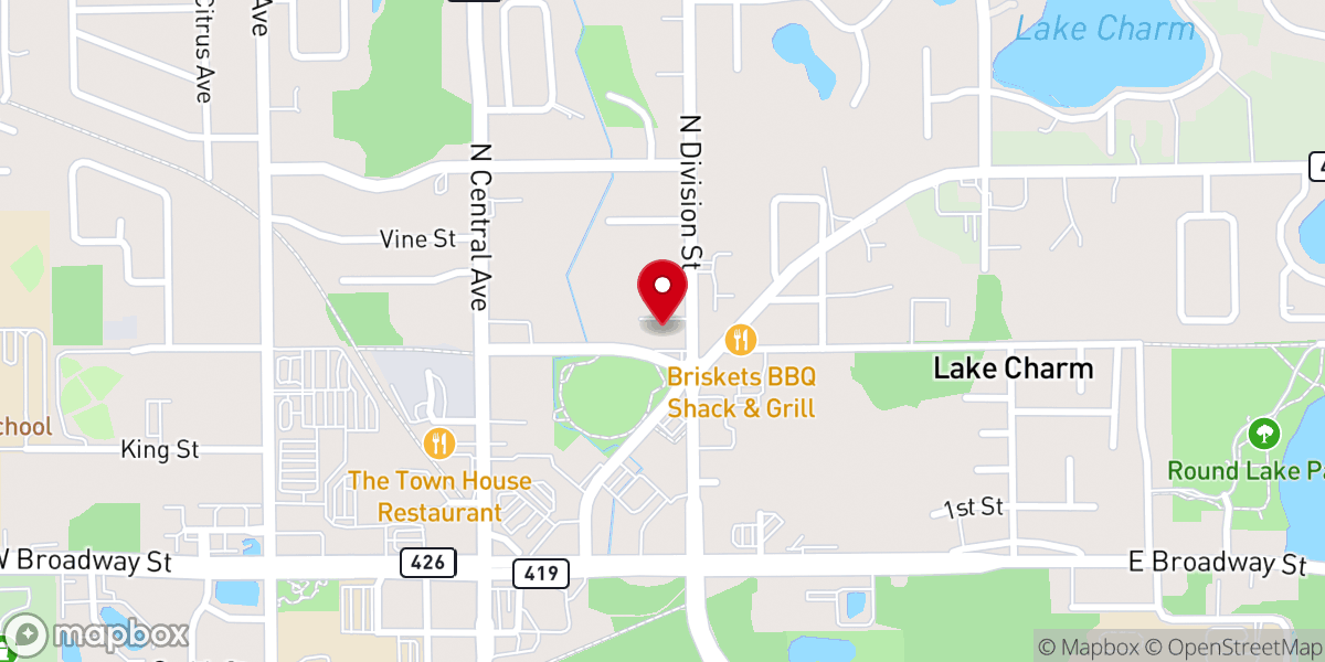 Map showing location of Vital Church