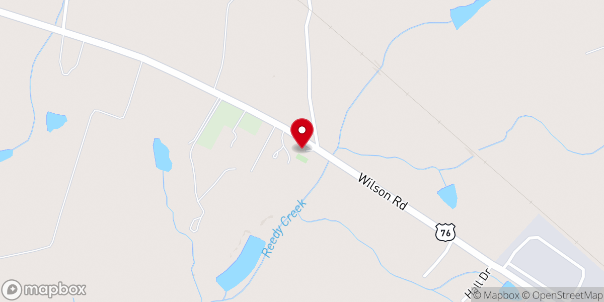 Map showing location of Sweet Springs AME Church