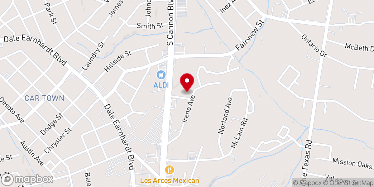 Map showing location of Second Baptist Church