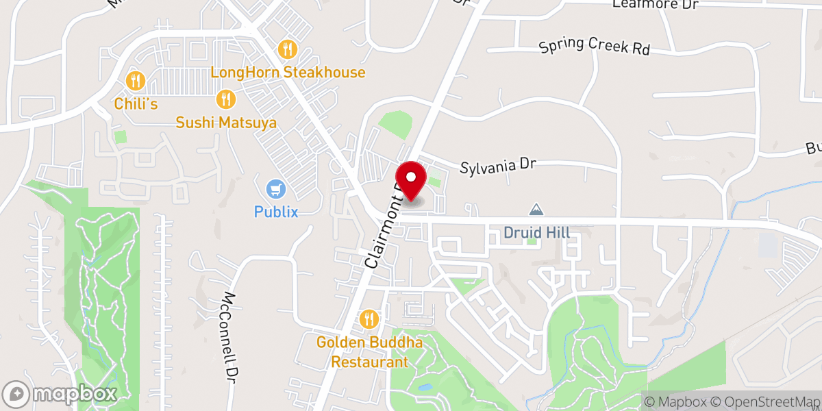 Map showing location of Decatur City Church