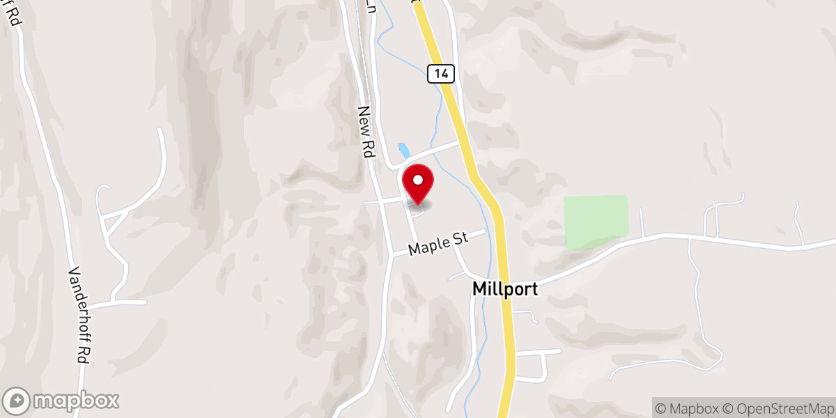 Map showing location of Church New Hope Baptist