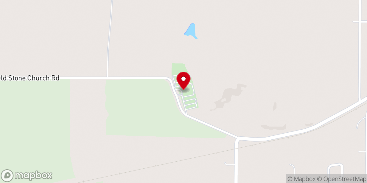Map showing location of Maple Hill Church