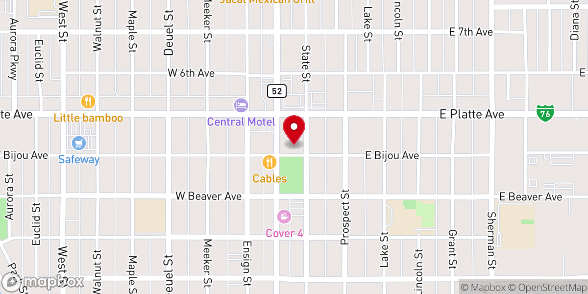 Map showing location of United Methodist Pre-School