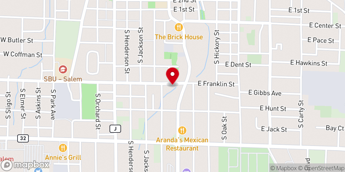 Map showing location of Revival Tabernacle