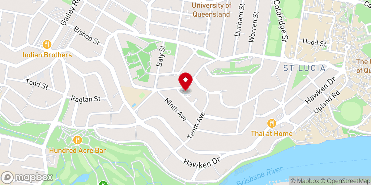 Map showing location of St Thomas Aquinas Catholic Church