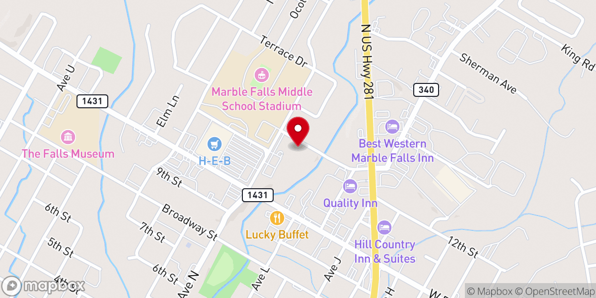 Map showing location of Bluebonnet Methodist Preschool