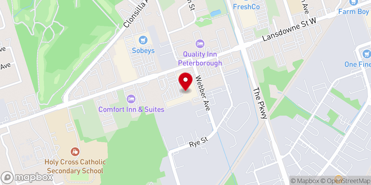 Map showing location of Peterborough Church of Christ