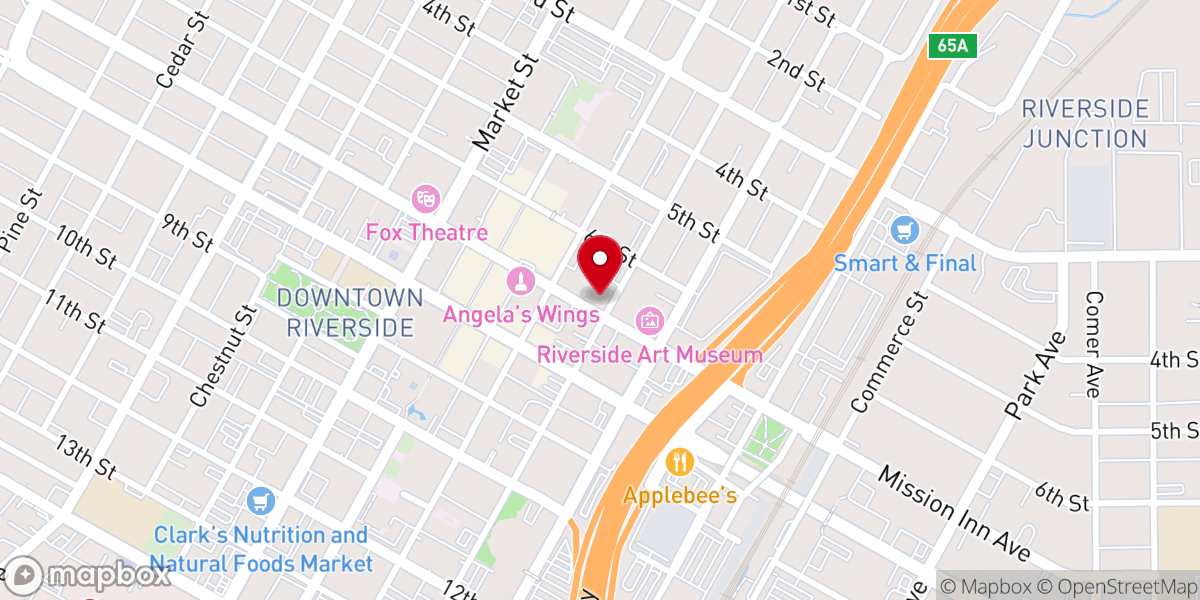 Map showing location of Universalist Unitarian Church of Riverside