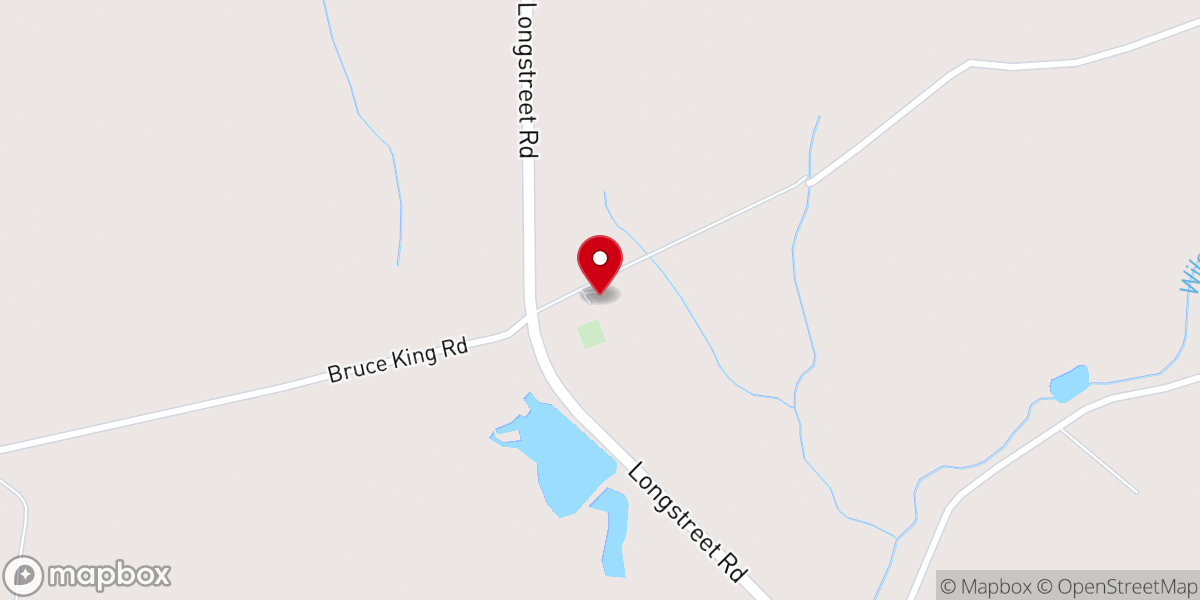 Map showing location of Lizzie Harrell Church