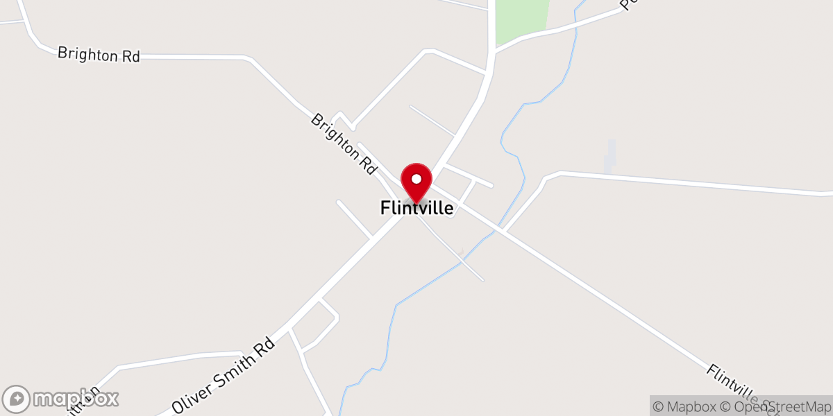 Map showing location of Flintville