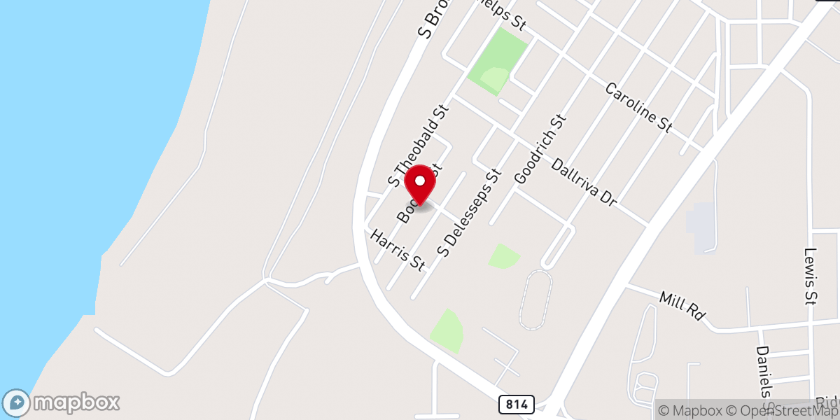 Map showing location of Rose Hill South Missionary Baptist Church