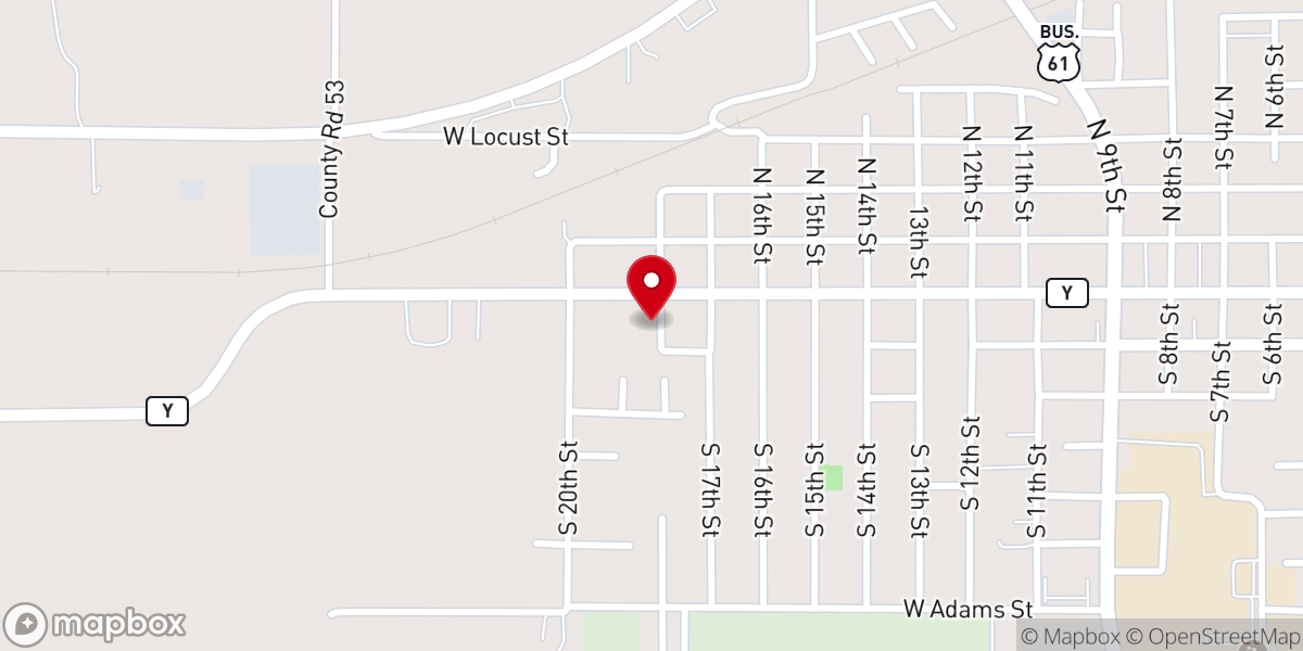 Map showing location of Good Shepherd Lutheran Church