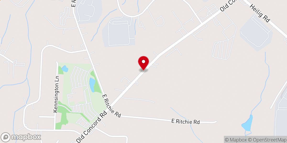 Map showing location of Prince of Peace Lutheran Church