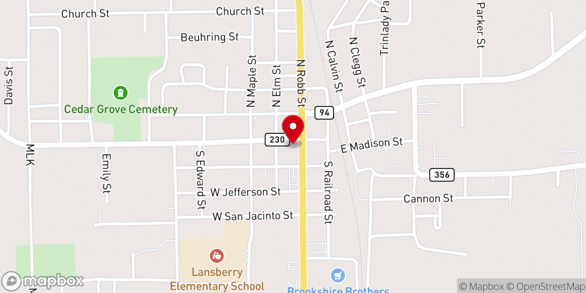Map showing location of Liberty Christian Center