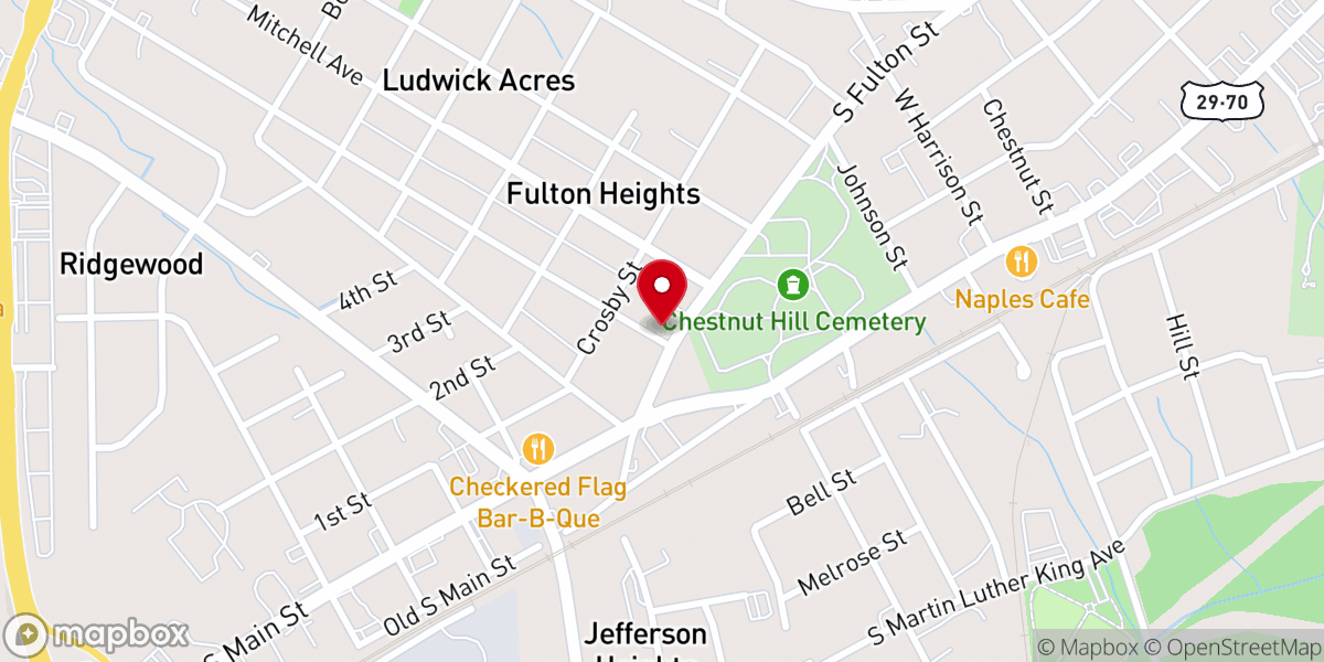 Map showing location of Maupin Avenue Presbyterian Church