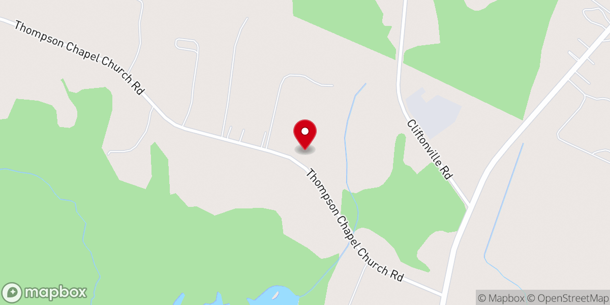 Map showing location of Thompson Chapel Pentecostal