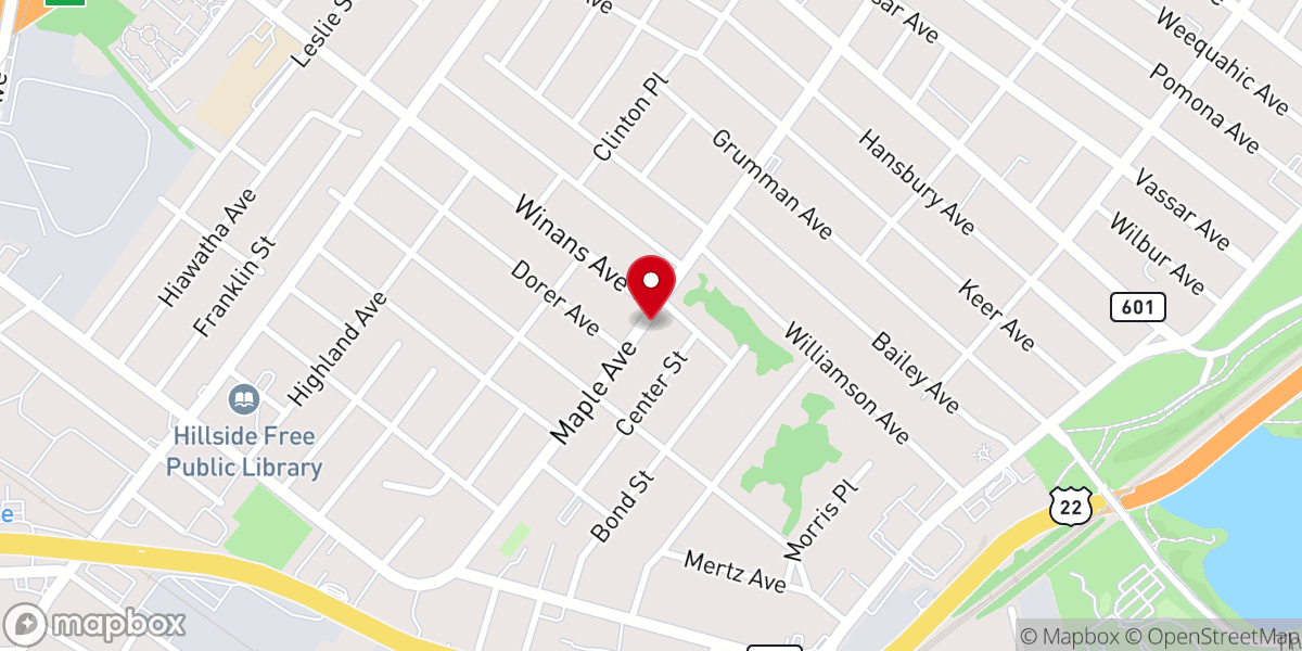 Map showing location of Congregation Sinai Torat Chaim