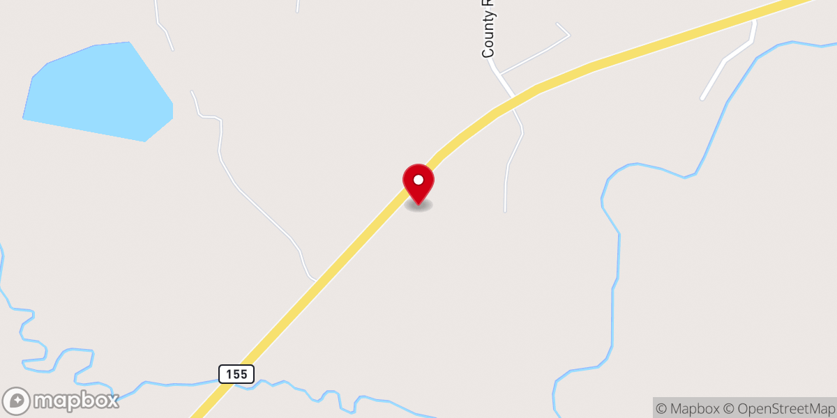 Map showing location of Pruitt Lake Church