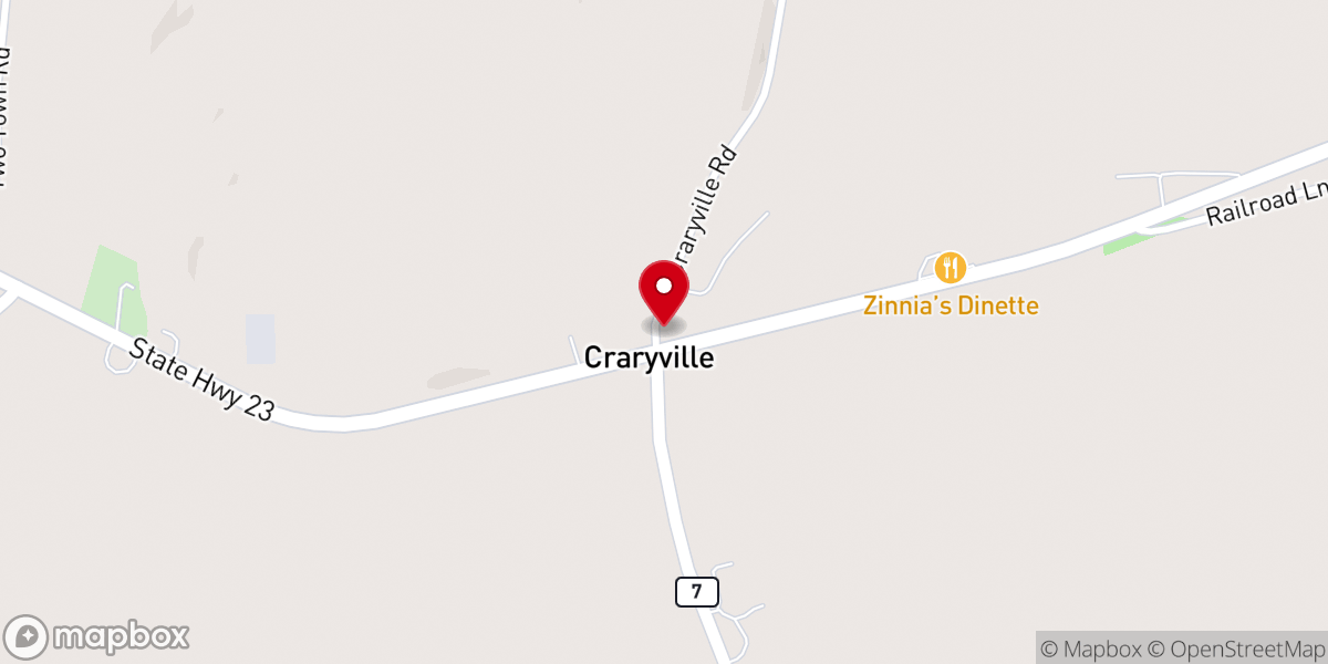 Map showing location of Craryville United Methodist Church
