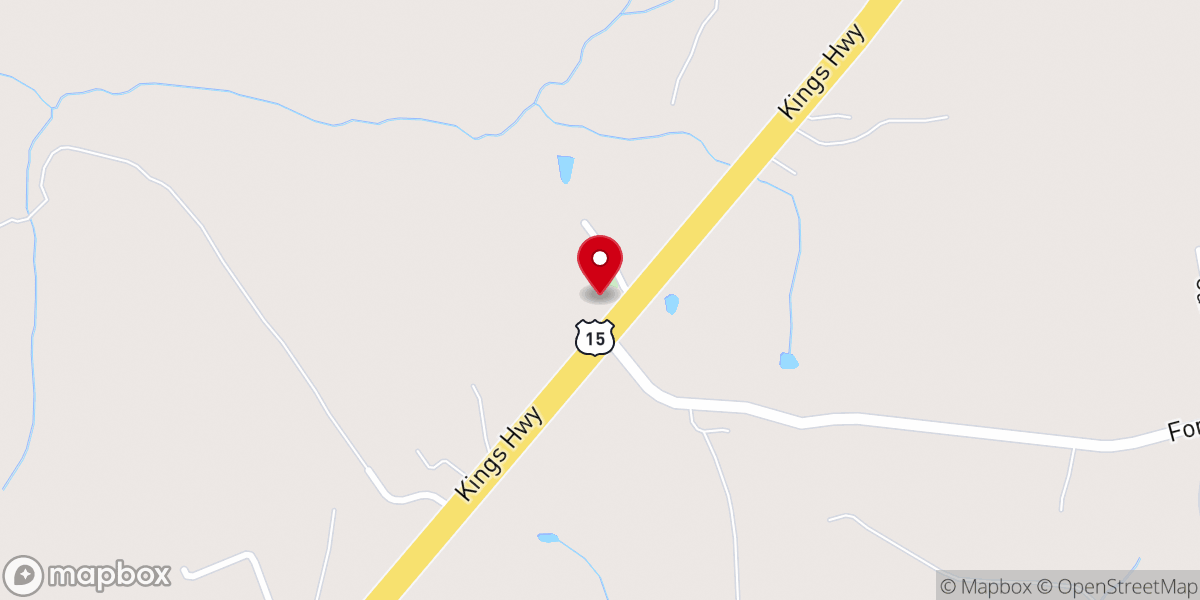 Map showing location of Tabernacle Baptist Church
