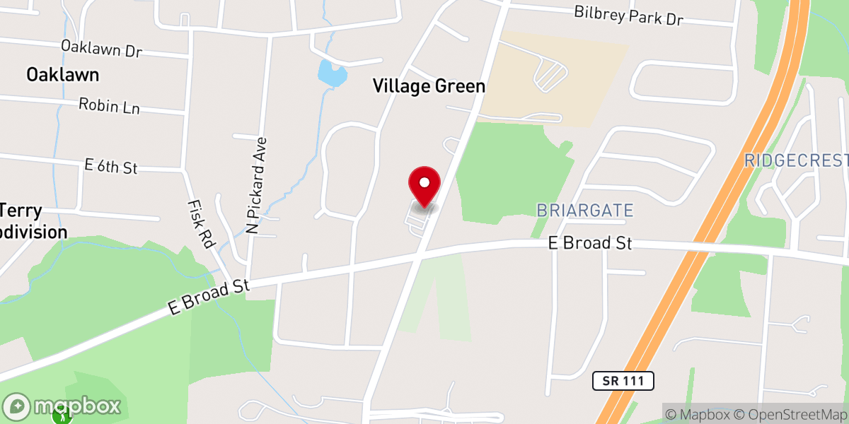 Map showing location of Midway Baptist Church