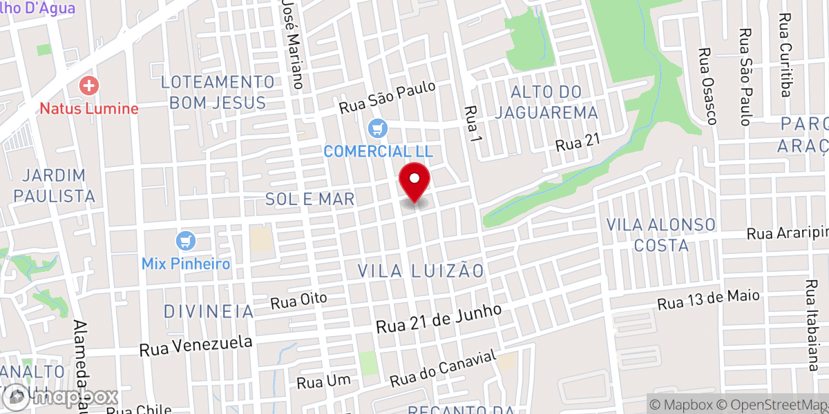 Map showing location of Igreja pentecostal arca de Noé