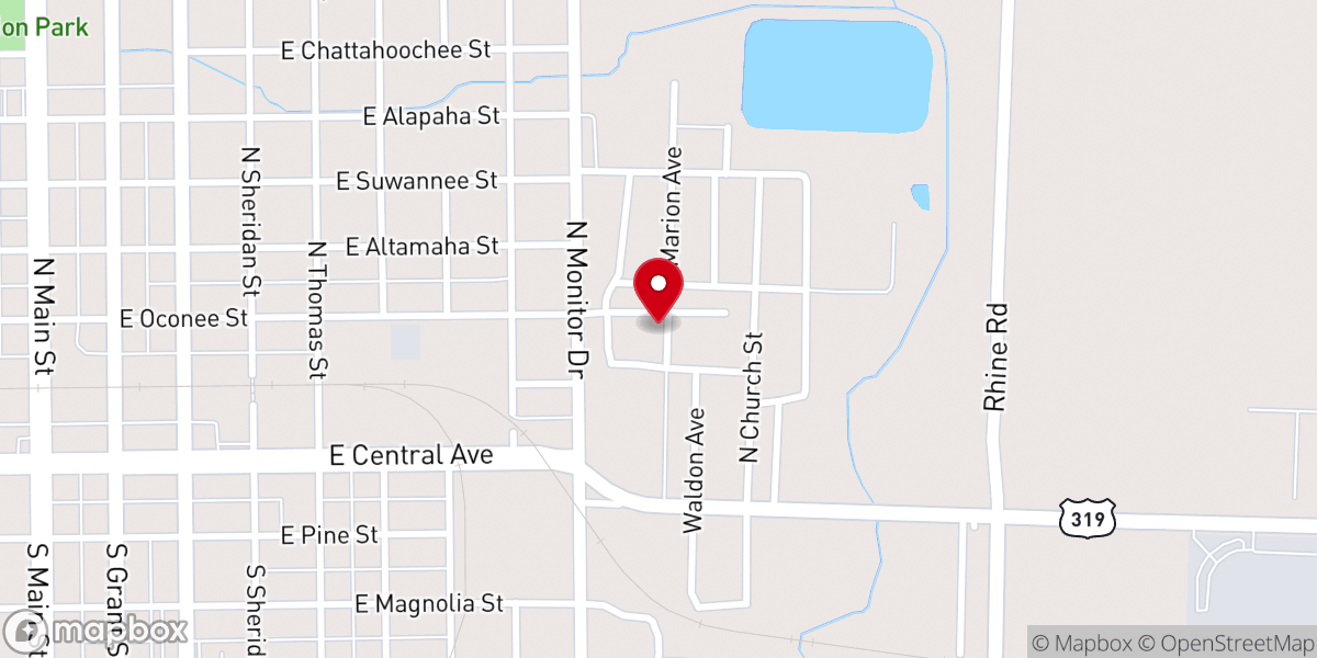 Map showing location of Holsee Chapel Christian Methodist Episcopal Church