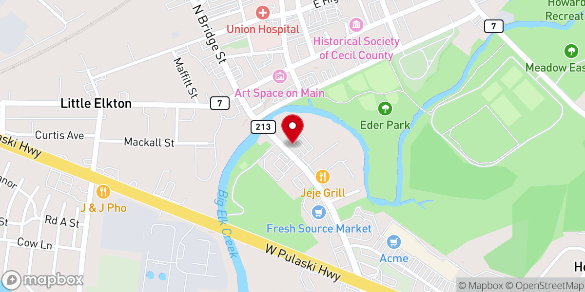Map showing location of Eternal Change Church