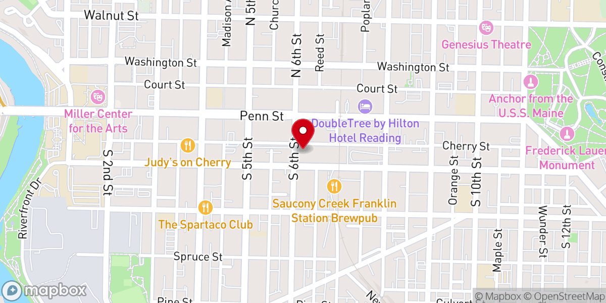 Map showing location of George Baer Chapel