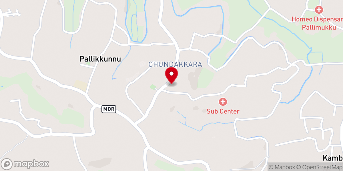 Map showing location of St. Joseph's Syro Malabar Church