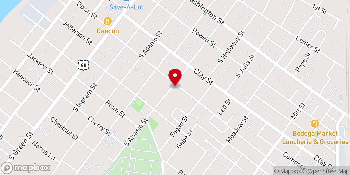 Map showing location of Little Canaan Missionary Baptist