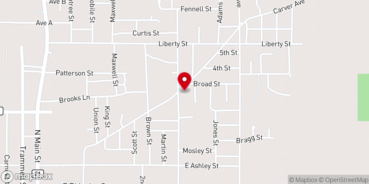 Map showing location of Mount Triumph Baptist Church Number Two