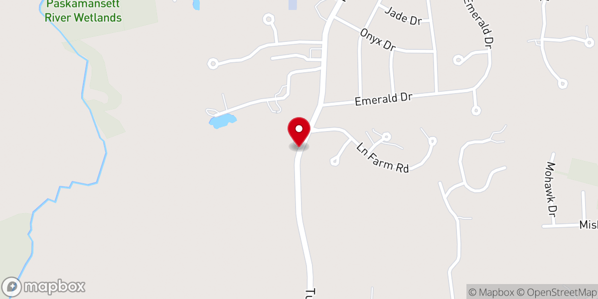 Map showing location of Paskamansett Farms