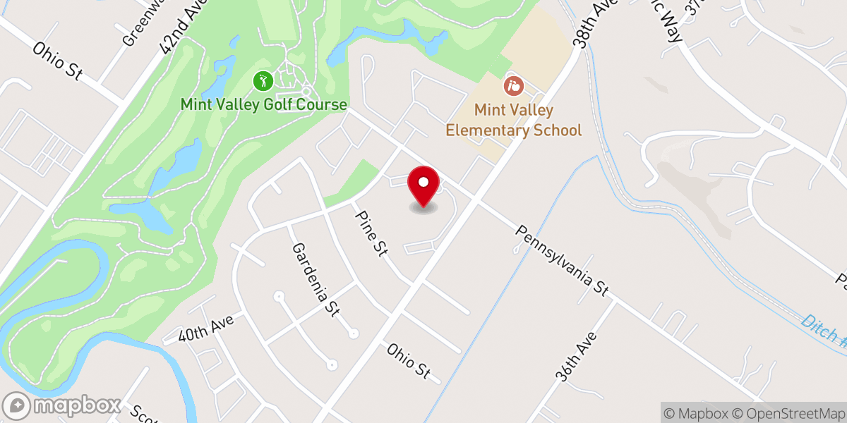 Map showing location of Calvary Community Church