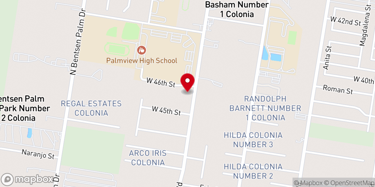 Map showing location of Iglesia Bautista Colonial