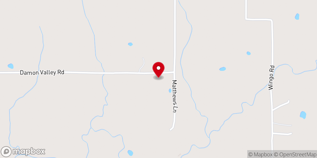 Map showing location of Gum Creek Church