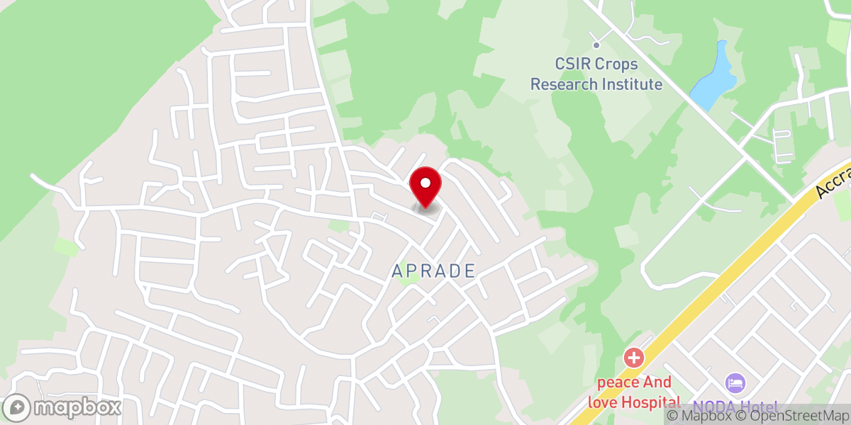 Map showing location of Church Of Pentecost Aprade