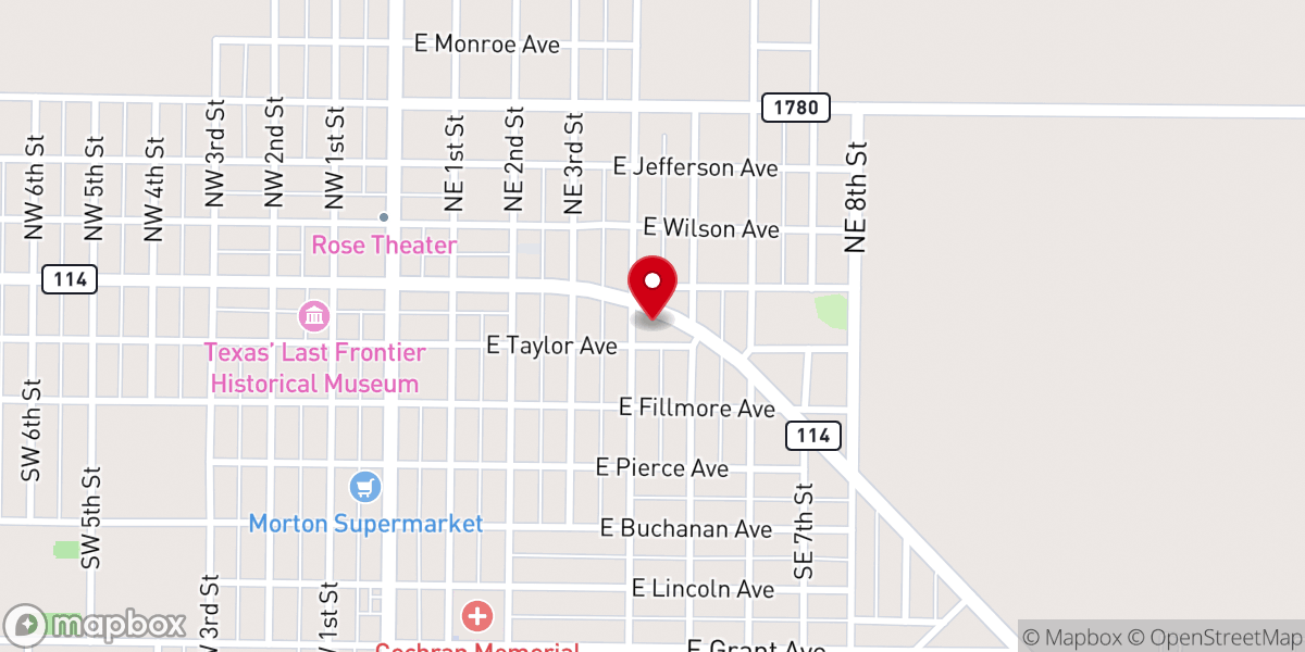 Map showing location of New Trinity Baptist Church