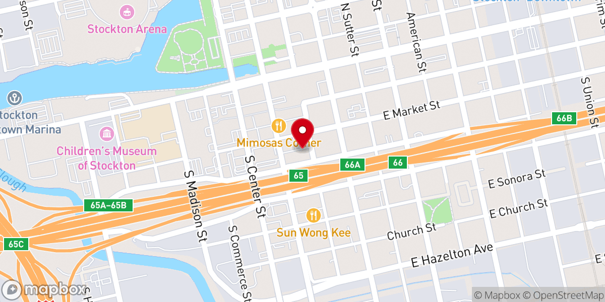 Map showing location of River of Life New Creation Church