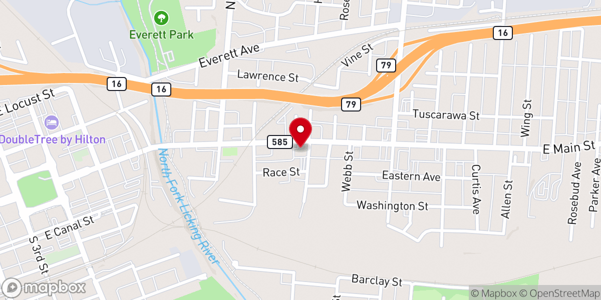 Map showing location of Faith United Methodist Church