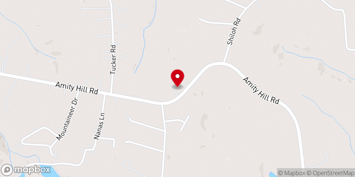 Map showing location of Shady Grove Church